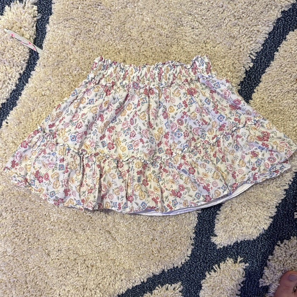 Janie and Jack Floral Print Skirt - Multicolor